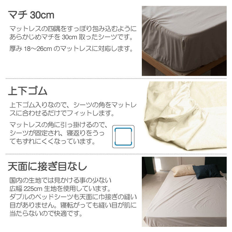 ソリッドのベッドシーツ