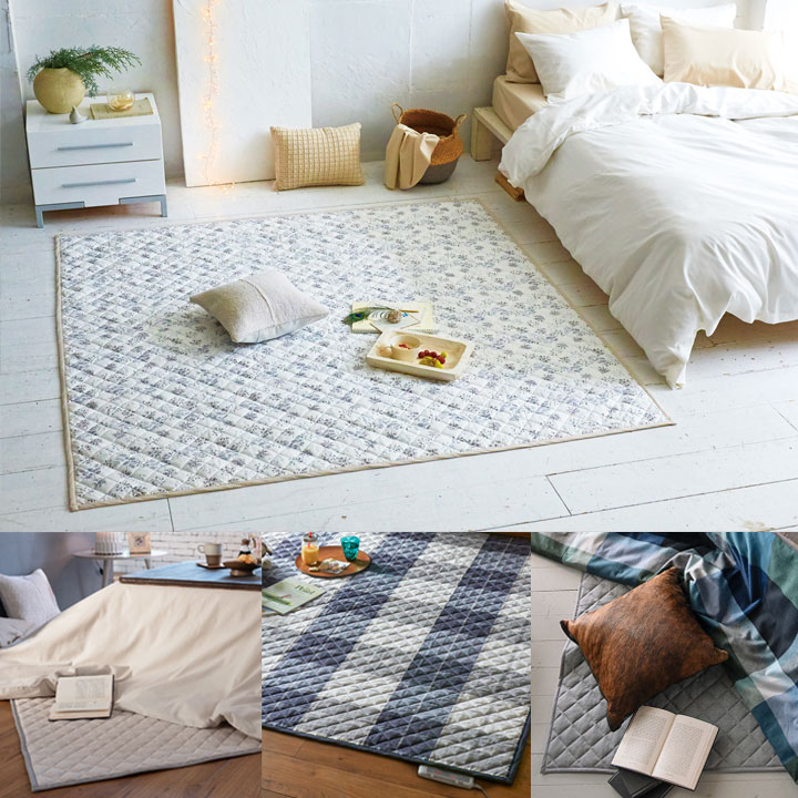 小さめ/ベージュベース　シックなパッチワークラグNo.701 小さめ/ベージュベース シックなパッチワークラグNo.701 小さめ